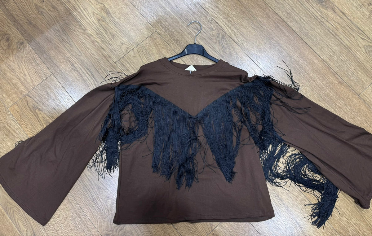 MAGLIA CON FRANGE